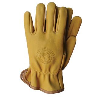 Womanswork Large Yellow Ladies Leather Garden Gloves