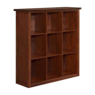 Simpli Home Artisan Medium Auburn Brown 44 in W x 46 in H x 15.8 in D 0 Shelf Bookcase