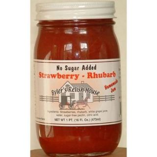 Byler's Homemade Amish Country No Sugar Added Strawberry Rhubarb Jam 16 oz.