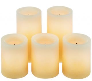 Set of 5 Candle Impressions Rustic Ombre Flameless Candles w/Timer —