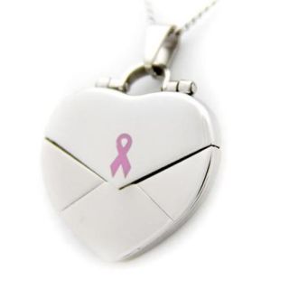 What Cancer Cannot Do Pink Heart Locket Necklace