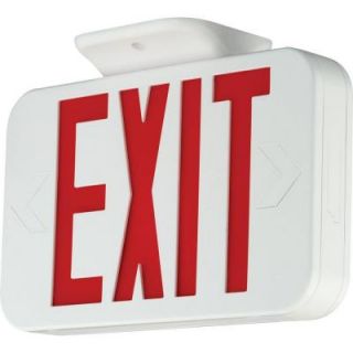 Progress Lighting Thermoplastic LED Exit Sign with Red Letters PE008 30