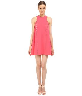 Versace Collection Coral A Line Dress with Hardware Detail