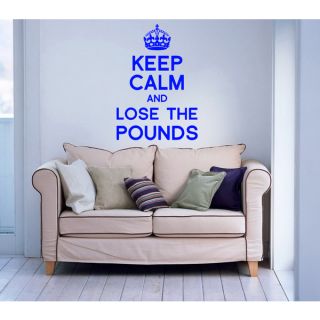 Keep Calm and Lose The Pounds Vinyl Wall Decal   15811250