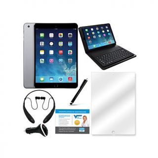 Apple iPad mini™ 2 7.9" Retina IPS 16GB Wi Fi Tablet with Bluetooth Keyboard Case and Headphones, Accessories and Lifetime Tech Support   Space Gray/Black   8048944