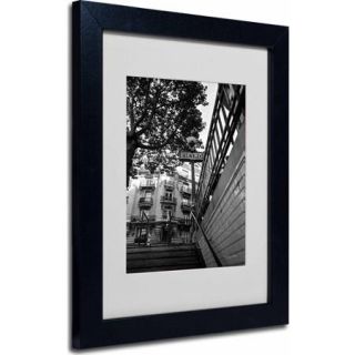Trademark Fine Art "Le Metro From Below" Matted Framed Art by Kathy Yates, Black Frame