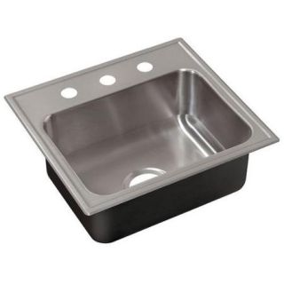 JUST MANUFACTURING SL 17519 A GR 3 Drop In Sink with Faucet Ledge,19 In. L