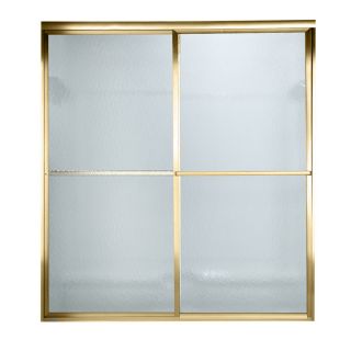 American Standard Prestige 46 in to 48 in W x 68 in H Polished Brass Sliding Shower Door