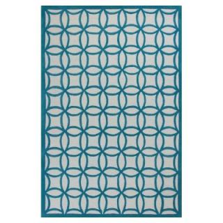 Kas Rugs Play Time Teal 5 ft. x 7 ft. 6 in. Area Rug KID04405X76