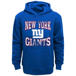 New York Giants Youth Royal Blue Home Turf Pullover Hoodie