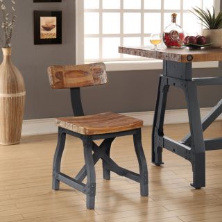Baxton Studio Lancaster Wood and Metal Dining Chairs (Set of 4)