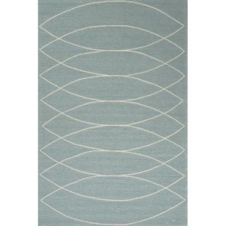 Grant Blue & Ivory Geometric Indoor/Outdoor Area Rug by Jaipur Rugs