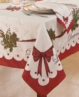 Homewear Table Linens, Christmas Peace and Joy 60 x 104 Tablecloth