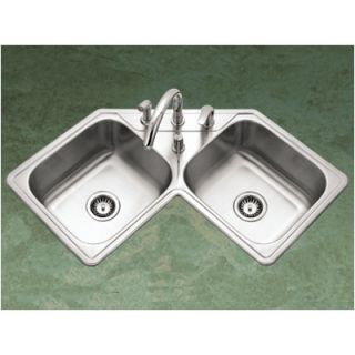 Legend 31.88 x 17 Topmount Corner Bowl Kitchen Sink by Houzer