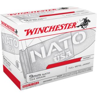 Winchester USA 9mm NATO Handgun Ammo 50Rds 124 gr. FMJ 829005