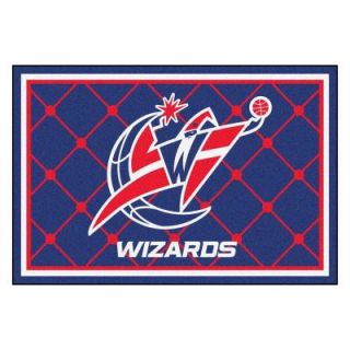 FANMATS NBA Washington Wizards Navy Blue 4 ft. 11.5 in. x 7 ft. 4 in. Indoor Area Rug 9435