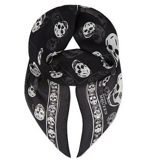 ALEXANDER MCQUEEN   Classic skull silk chiffon scarf