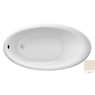 Laurel Mountain Afton Almond Acrylic Oval Drop in Bathtub with Reversible Drain (Common 34 in x 63 in; Actual 22 in x 34 in x 63 in