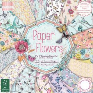 First Edition Premium Paper Pad 8"X8" 48/Pkg Paper Flowers