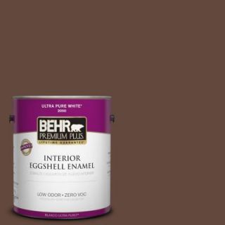 BEHR Premium Plus 1 gal. #770B 7 Chocolate Sparkle Zero VOC Eggshell Enamel Interior Paint 230001