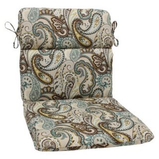 Outdoor Round Edge Chair Cushion   Tamara Paisley