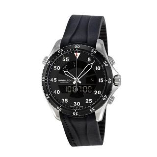Hamilton Mens H64554331 Flight Timer Black Watch   Shopping