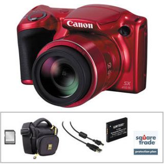Canon PowerShot SX410 IS Digital Camera Deluxe Kit (Red)