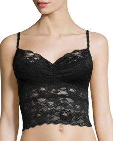 Cosabella Never Say Never Cropped Lace Camisole, Black
