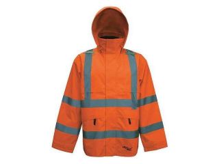 VIKING D6329JO S Rain Jacket, Class 3, Trilobal, Orange, S