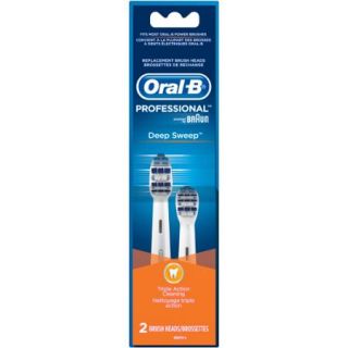Oral B Deep Sweep Replacement Electric Toothbrush Heads, 2 count