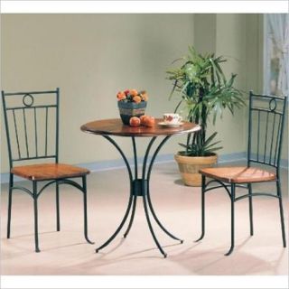 Coaster Tamiami 3 Piece Bistro Set in Natural Oak