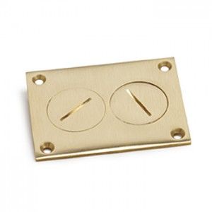 Lew Electric 6304 DP Replacement Cover w/Screw Plugs for Duplex   Brass