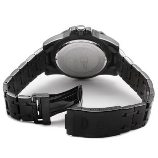 Men's Black Ion Plated Stainless Steel and Dial Black IP SS