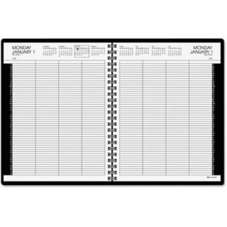 AT A GLANCE Eight Person Group Practice Daily Appointment Book, 8 1/2" X 11", Black, 2016