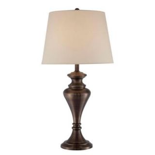 Illumine Designer Collection 32.5 in. Bronze Table Lamp with White Fabric Shade CLI LS 21779