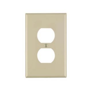 Leviton 1 Gang Midway Duplex Outlet Nylon Wall Plate, Ivory (10 Pack) M51 00PJ8 0IM