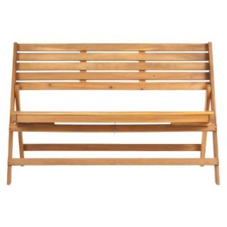 Samanna Wood 3 Seater Folding Patio Bench