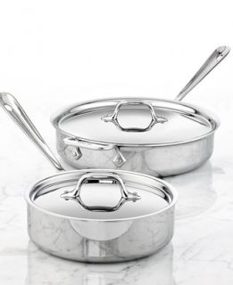 All Clad Stainless Steel Covered Saute Pans   Cookware   Kitchen