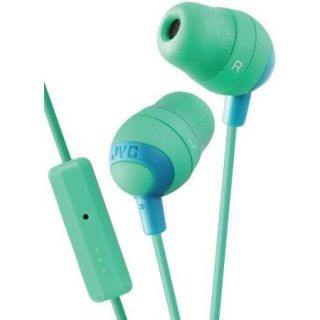 JVC HAFR37G MARSHMALLOW(R) INNER EAR EARBUDS WITH MICROPHONE and REMOTE (GREEN)