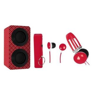 Naxa Nas3061ared Portable Stereo Bluetooth[r] Speaker Pack [red]