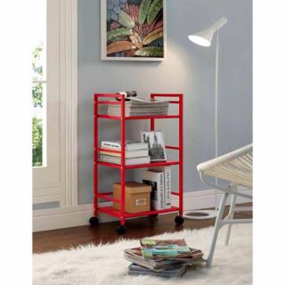 Altra Furniture Marshall 3 Shelf Rolling Storage Cart, Multiple Colors