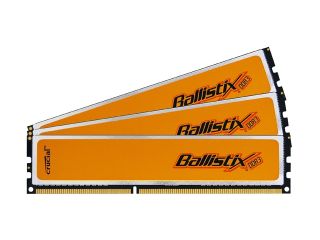 Crucial Ballistix 3GB (3 x 1GB) 240 Pin DDR3 SDRAM DDR3 1333 (PC3 10600) Desktop Memory Model BL3KIT12864BN1337