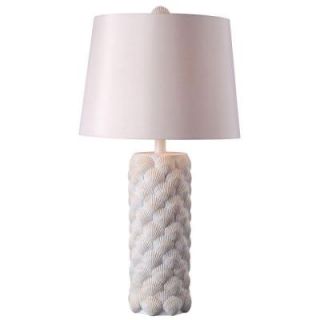 Shell 29 in. Antique White Table Lamp 21044AW