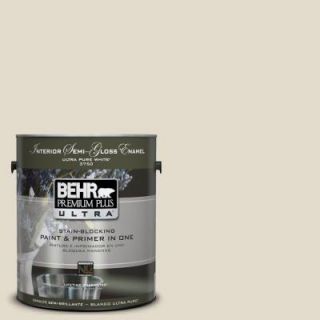 BEHR Premium Plus Ultra 1 gal. #UL190 14 Vintage Linen Interior Semi Gloss Enamel Paint 375001