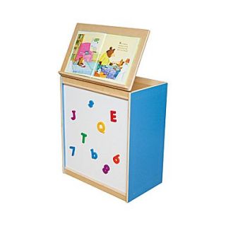 Wood Designs Big Book Display with Magnetic Markerboard; Blueberry