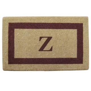 Creative Accents Single Picture Frame Brown 22 in. x 36 in. HeavyDuty Coir Monogrammed Z Door Mat 02023Z