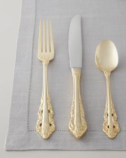Wallace 80 Piece Gold Plated Antique Baroque Flatware
