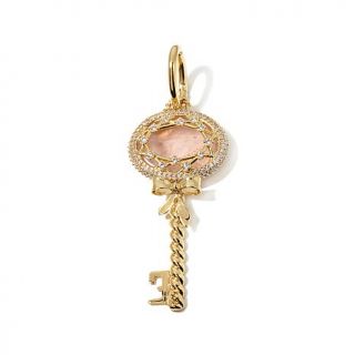 Bellezza Gemstone and CZ Bronze Key Design Enhancer Pendant   7722653