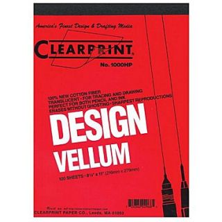 Clearprint 1000H Series Unprinted Vellum Sheets, 100 SH, 36 W x 24 D