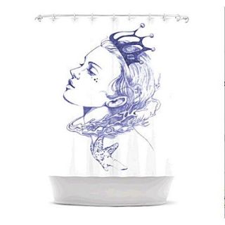 KESS InHouse Queen of The Sea Shower Curtain; Purple